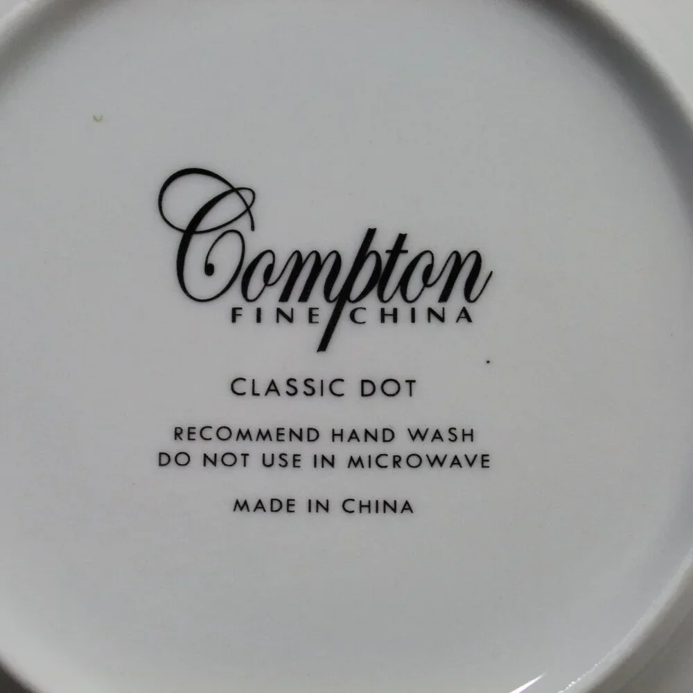 Compton Fine China Classic Dots Set of 4 (7.5